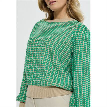 Minus Rithea knit pullover - Golf green 