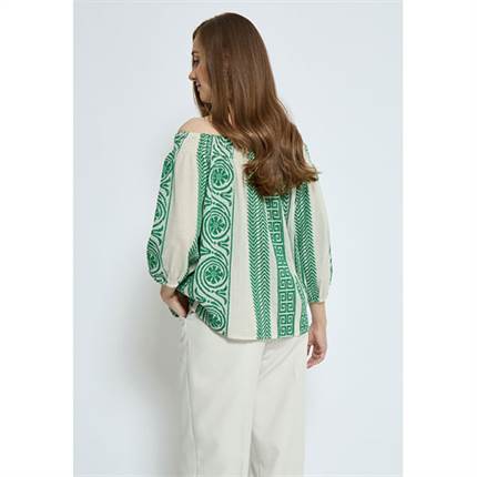 Minus Merilla off shoulder blouse - Palm green