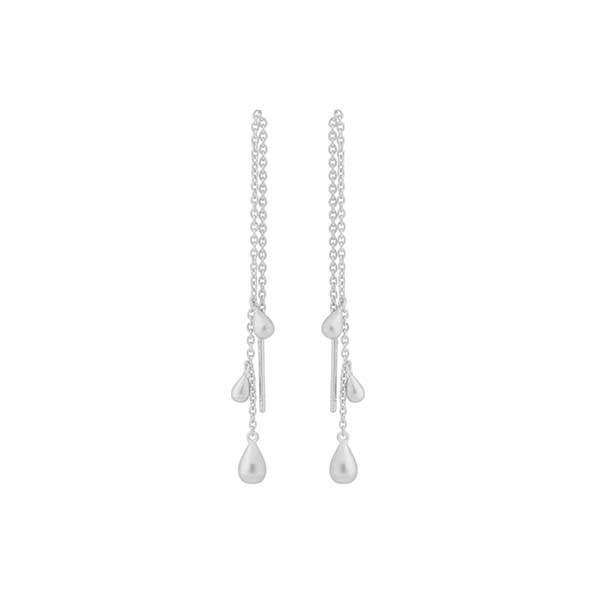 Pernille Corydon Waterdrop earchains - Sølv
