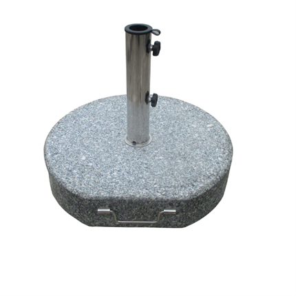 GRANIT PARASOLFOD RUND - 50 KG. - GRÅ
