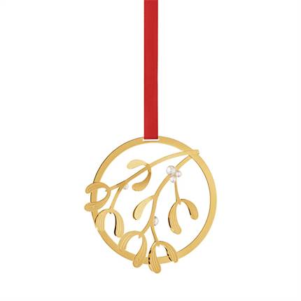 Georg Jensen Juleuro, mistelten - Forgyldt 