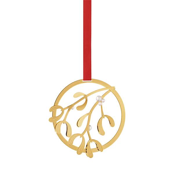 Georg Jensen Juleuro, mistelten - Forgyldt 