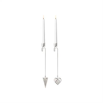 Georg Jensen 2025 Lyseholder, hjerte & kræmmerhus - Palladium