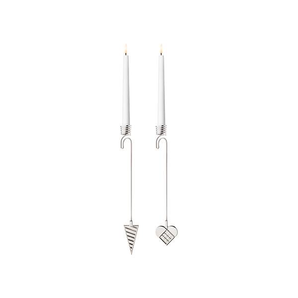 Georg Jensen 2025 Lyseholder, hjerte & kræmmerhus - Palladium