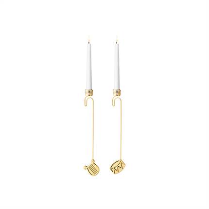 Georg Jensen 2026 Lyseholder, harpe & tromme - Forgyldt