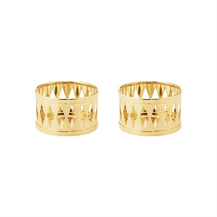 Georg Jensen 2026 Fyrfadsstager, 2 stk - Forgyldt