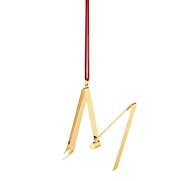 Georg Jensen Bogstavornamenter, M - Forgyldt : Erling Christensen Møbler