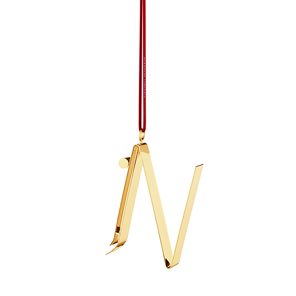 Georg Jensen Bogstavornamenter, N - Forgyldt : Erling Christensen Møbler