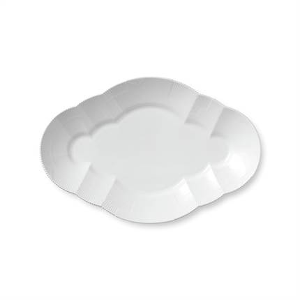 Royal Copenhagen Hvid Elements fad - 38,5 cm