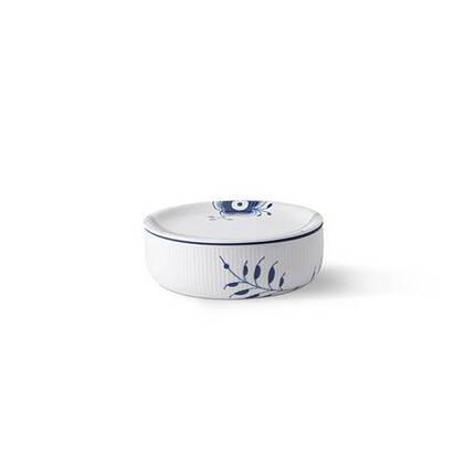 Royal Copenhagen Blå Mega Riflet Opbevaringskrukke - 140 cl