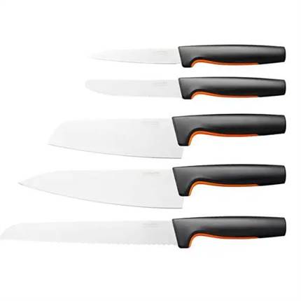 Fiskars Functional Form knivsæt 5 dele - Sort