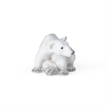 Royal Copenhagen Figurine Isbjørn siddende 12 cm