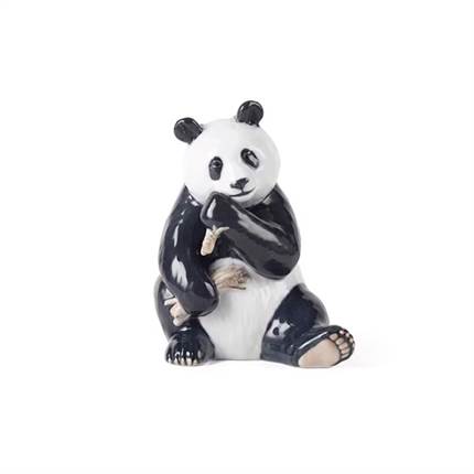 Royal Copenhagen Spisende panda figur 18 cm 