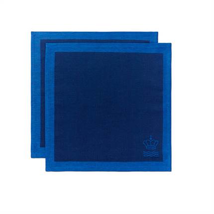 Royal Copenhagen Waves Serviet, 45 x 45 cm, 2 stk - Blå