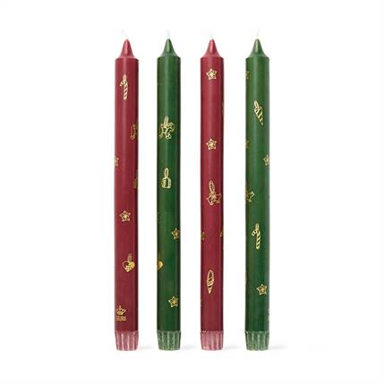 Royal Copenhagen Stjerne Riflet Jul Lys, 28 cm, 4 stk.