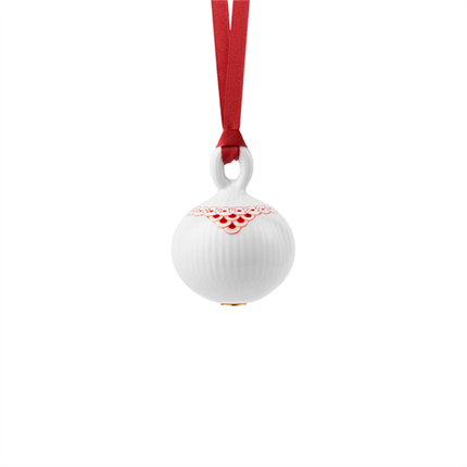 Royal Copenhagen Rød Blonde Julekugle, 9,5 cm