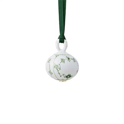 Royal Copenhagen Grøn Musselmalet Julekugle, 9,5 cm