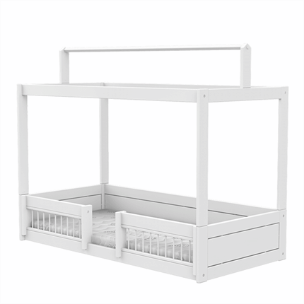 LIFETIME Kidsroom Montessori børneseng med top og sengeheste / Premium 90x200 cm