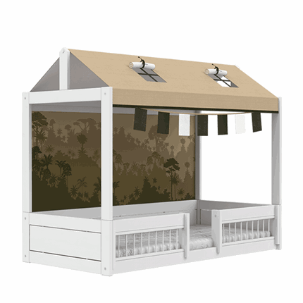 LIFETIME Kidsroom Montessori børneseng med top og sengeheste / Premium 90x200 cm