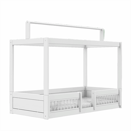 LIFETIME Kidsroom Montessori børneseng med top og sengeheste / Premium 90x200 cm