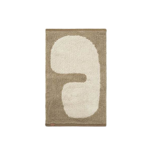 Se Ferm Living Lay washable mat - Dark taupe/off white hos Erling Christensen Møbler