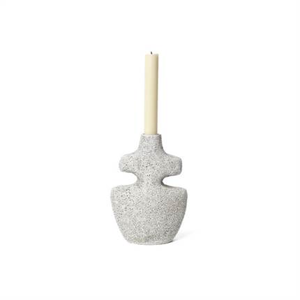 Ferm Living Yara candle holder medium - Grey pumice