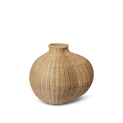 Ferm Living Bola Braided Floor Vase - Natural
