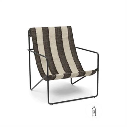 Ferm Living Desert Lounge Chair - Black/Off-White/Chocolate