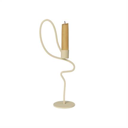 Ferm Living Valse Candle Holder, tall - Cashmere