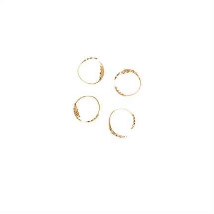 Ferm Living Holly Leaf servietringe, 4 stk. - Brass 