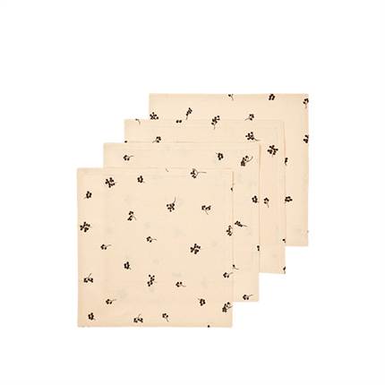 Ferm Living Baies servietter, 4 stk - Natural/dark chocolate