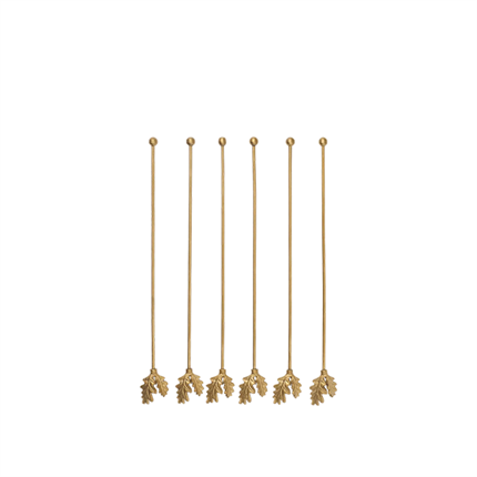 Ferm Living Oak Leaf rørepind - Lang - 6 stk. 