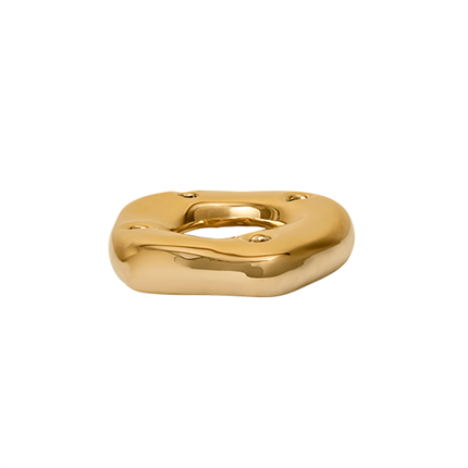 Ferm Living Bellure Ring lysestage - Brass Finish