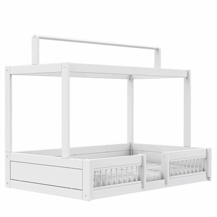 LIFETIME Kidsrooms Montessori børneseng med top og sengeheste 120x200 cm