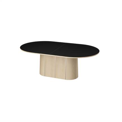 SM115 spisebord fra Skovby i hvidolieret eg med sort nano bordplade