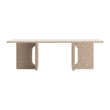 Androgyne sofabord i 120 x 45 cm, sand