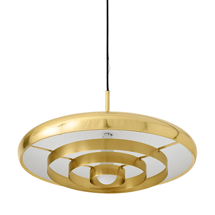 Resonant pendel i messing fra Audo Copenhagen set nedefra