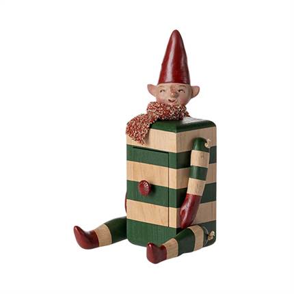 Maileg Jul - Nisse med skuffe - Grøn 