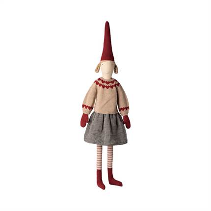 Maileg Jul - Pixy, Størrelse 6 - Pige - Nederdel og strikket sweater