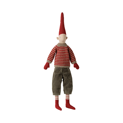 Maileg Jul - Pixy, Str. 3 - Dreng - Stribet strikket sweater