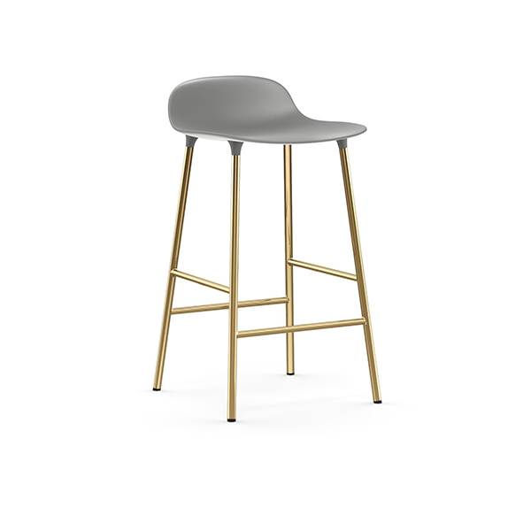 Køb Normann Copenhagen Form barstol – Grå/messing 65 cm