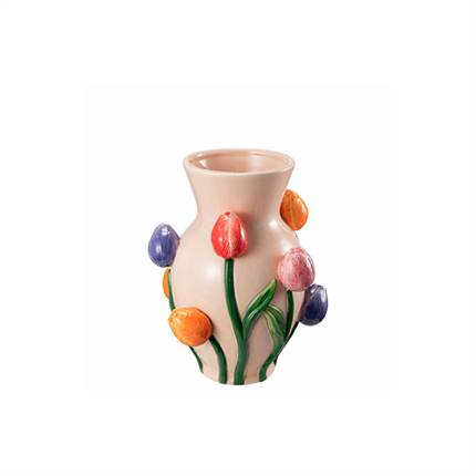 Edelweiss Tulipa vase h 22 cm - Colorful 