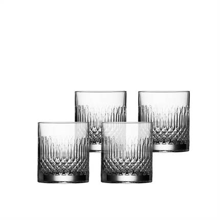 Luigi Bormioli Diamante Vandglas/whiskyglas Dia 8,3 x 9,6 cm 38 cl 4 stk - Klar