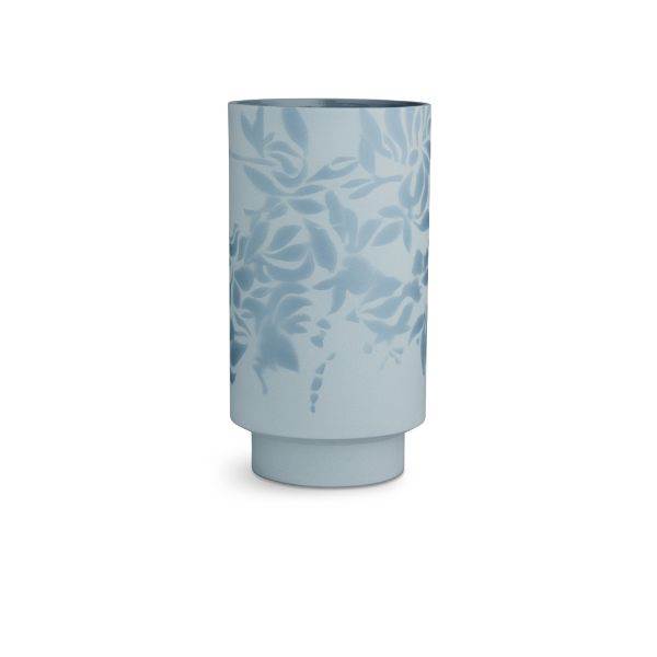 Se Kähler Kabell Vase - Dusty Blue - H26,5 cm. hos Erling Christensen Møbler