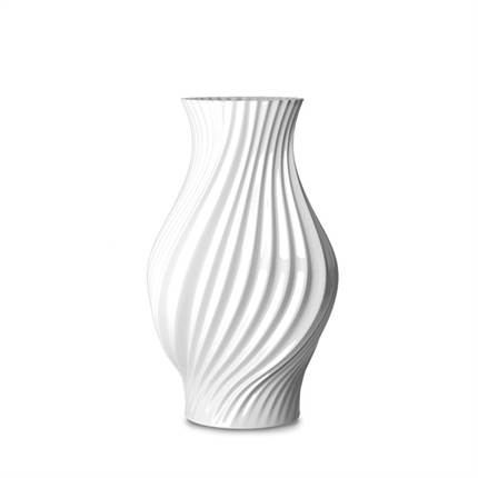 Lyngby Porcelæn Twist Vase H25 cm - Hvid 