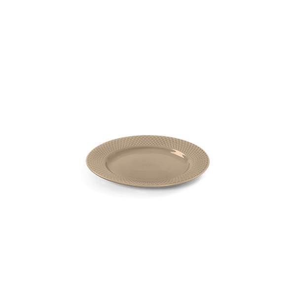 Lyngby Porcelæn Rhombe Earth frokosttallerken Ø23 cm - Clay