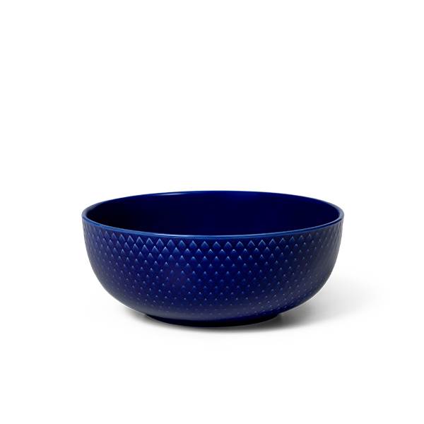 Se Lyngby Porcelæn - Rhombe Color Skål, mørkeblå Ø 15,5 cm hos Erling Christensen Møbler