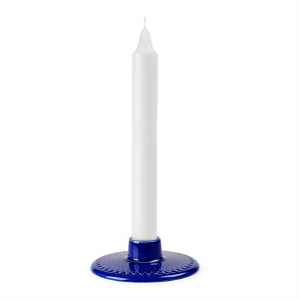 Lyngby Porcelæn Rhombe Color Kronelysestage h 3 cm - Mørk blå