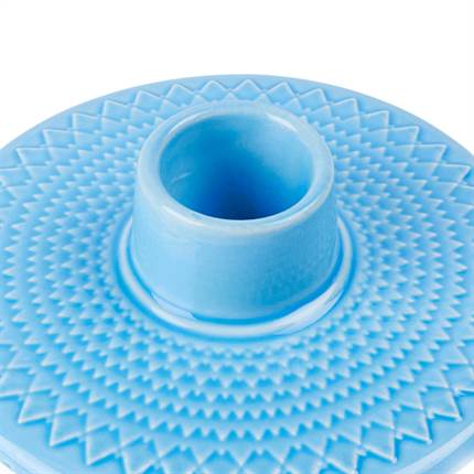 Lyngby Porcelæn Rhombe Color Kronelysestage h 3 cm - Blå