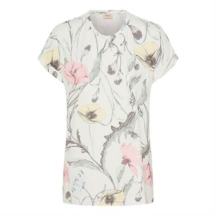 Fransa FRESEEN TEE 1 T-shirt - Pastel Yellow Floral / Green